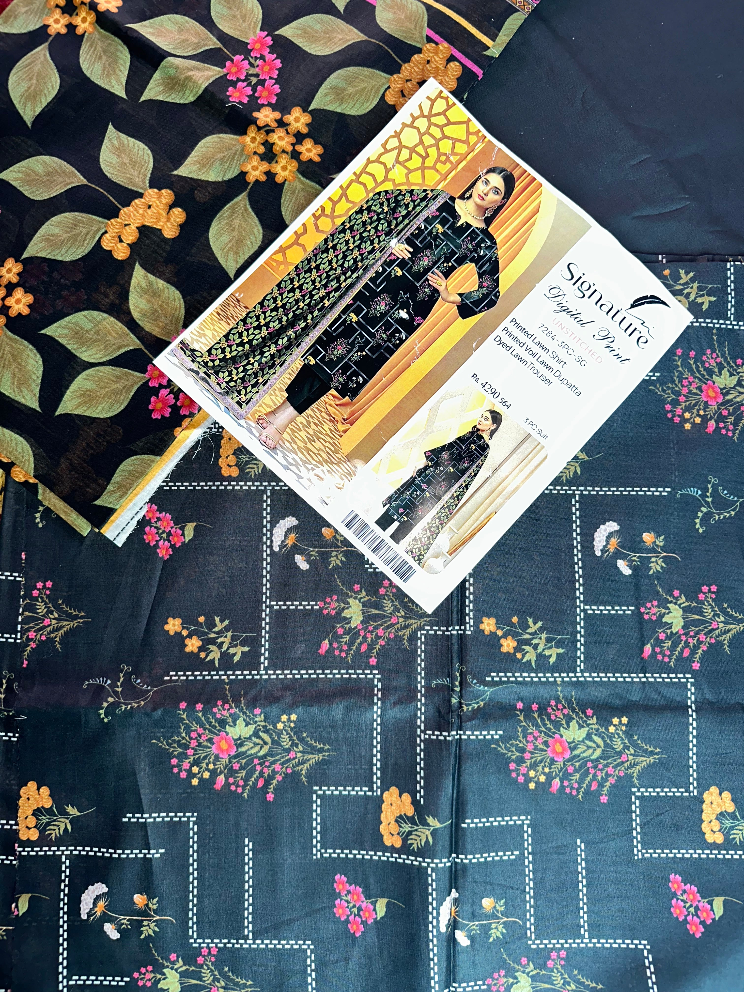 signature digital print 3pc