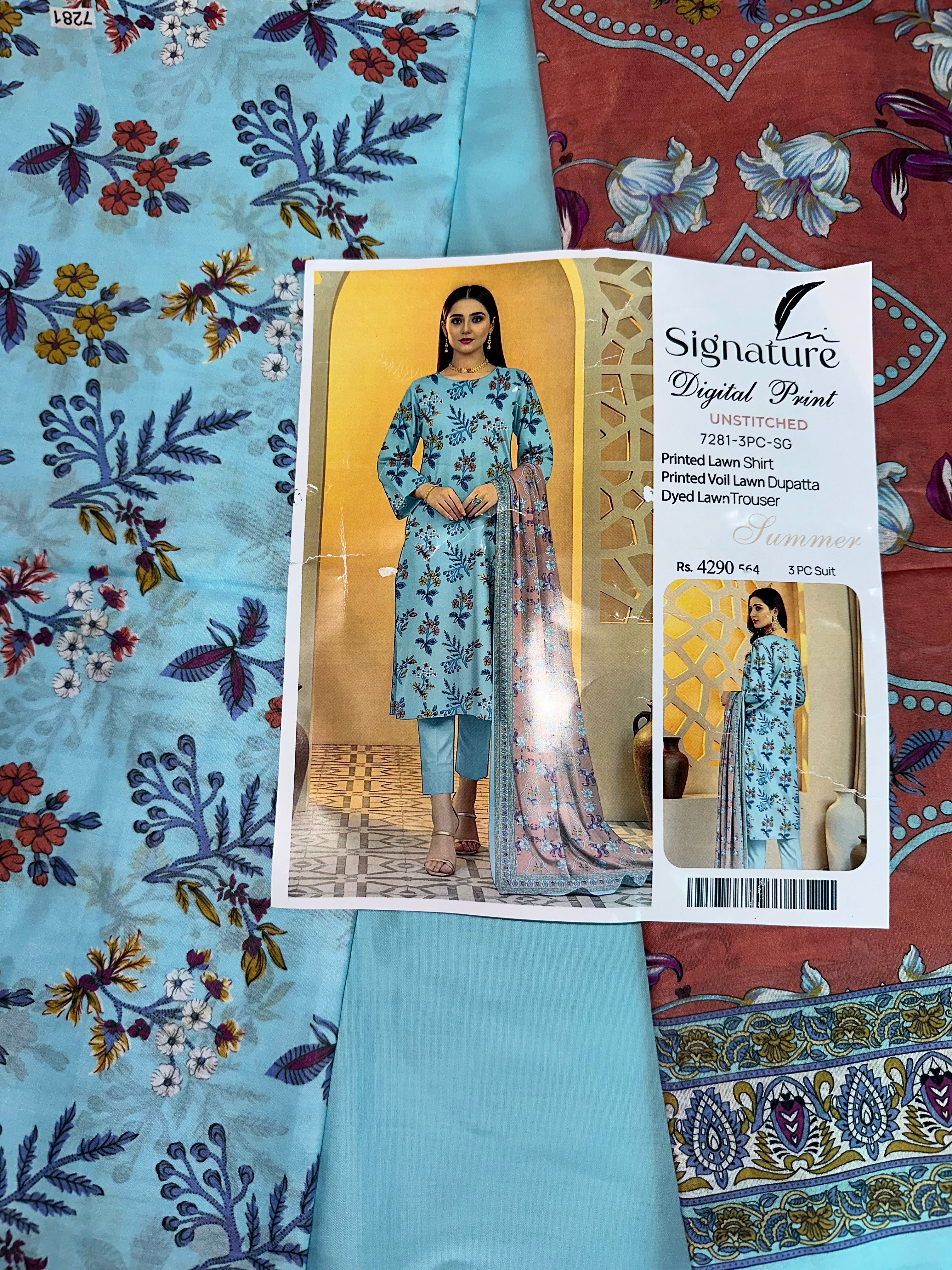 signature digital print 3pc