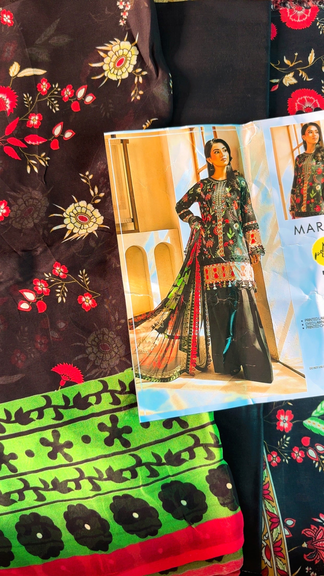 maria b 3pc unstitched suit
